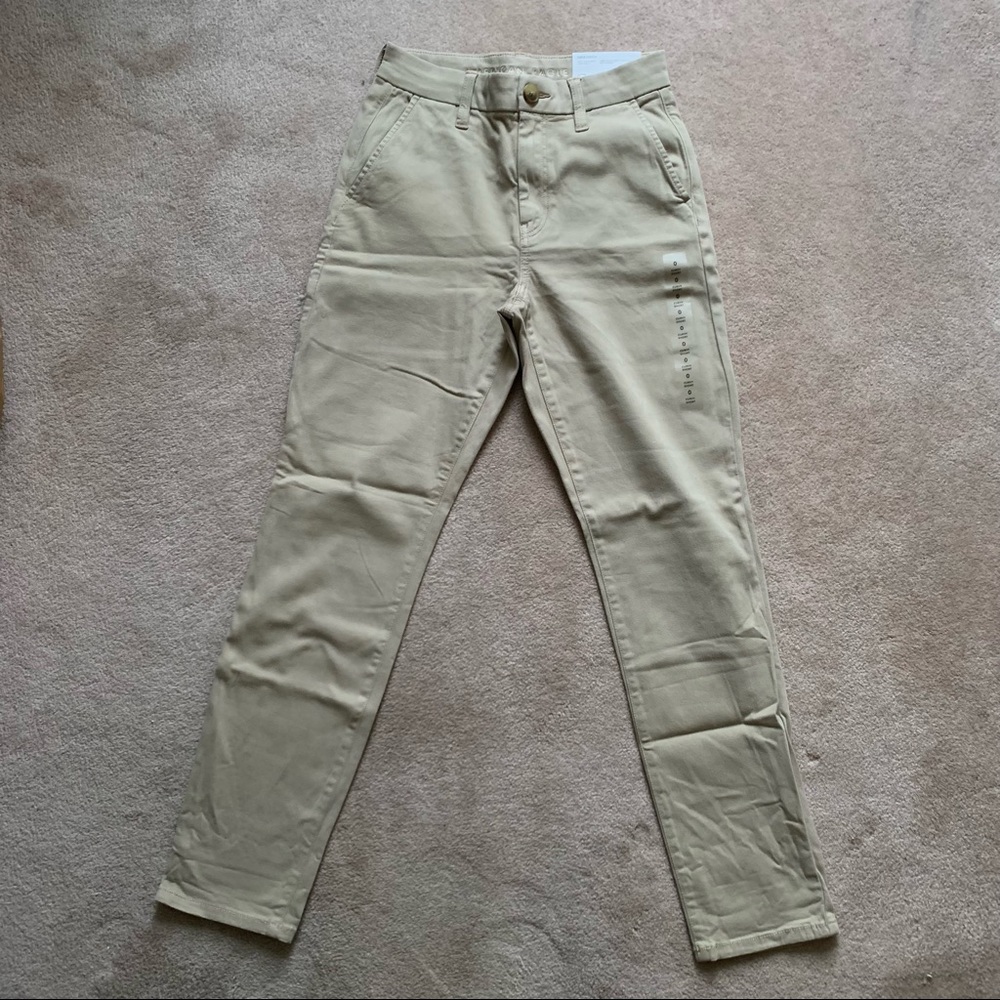 american eagle khaki curvy skinny pant jegging size 0 short